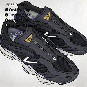 รองเท้าผ้าใบ NB9060 คุณภาพสูง ขายส่ง รองรับโลโก้สั่งทำ รองเท้าวิ่งสไตล์เรโทรสำหรับผู้ชายและผู้หญิง ระบายอากาศได้ดี ผลิตจากหนังและผ้าตาข่าย เหมาะสำหรับเดิน - Product Image 1