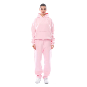 Ensemble de survêtement personnalisé pour femme : sweat à capuche et pantalon évasé, coupe ajustée, 2 pièces - Product Image 3