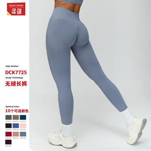 Pantalones de Yoga de Cintura Alta Zechuang para Mujer, Leggings Deportivos de Nailon y Spandex sin Costuras, para Ejercicio, Fitness y Running, DCK7725 - Product Image 5