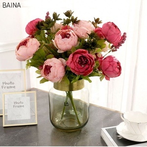 Colore primaverile 13 <span class=keywords><strong>fiori</strong></span> artificiali peonie utilizzato per decorazioni per matrimonio - Product Image 4
