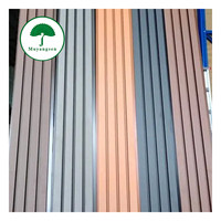 Muestra Gratuita de Panel de Revestimiento de Pared de Compuesto de Plástico y Madera de Color Café Marrón, Resistente a los Rayos UV, para Privacidad en Patios y Paredes Exteriores