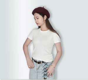 Camiseta Básica de Manga Corta para Mujer, 210 g/m², 65% Algodón, 35% Poliéster, Corte Ajustado - Product Image 5
