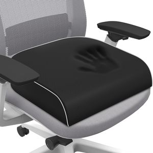 Cojín de Asiento Médico de Espuma Viscoelástica Grande <span class=keywords><strong>para</strong></span> Silla de Oficina, Cojín de Cuña Grueso y Firme con Base Antideslizante - Product Image 1