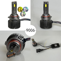 Ampoule de phare de voiture LED tricolore double cuivre 3570 75W 3 couleurs 3000K 4300K 6000K APP 9006 Hb4 9012 9005 Hb3