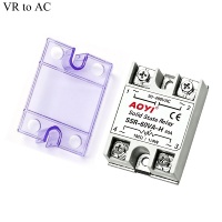 Relais statique AOYI SSR-60VA-H 60A 90-480VAC VR 1MΩ/2W Régulateur de tension à angle de phase SSR pour le contrôle de puissance des chauffages industriels