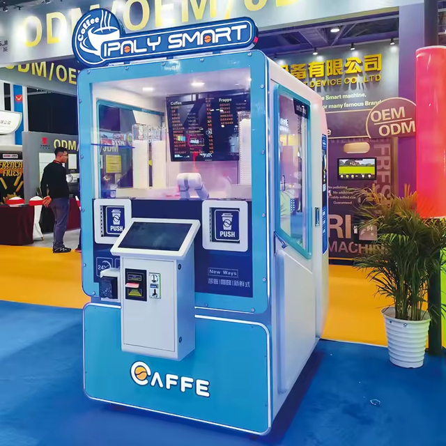Smart Robot Vending Machine Big Coffee Vending Machine Commercial Coffee Vending Machine Fully Automatic with Card Reader