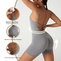 Combinaison de yoga sans coutures dos nu, effet ventre plat, respirante, anti-transpiration, séchage rapide pour le cyclisme et l'exercice