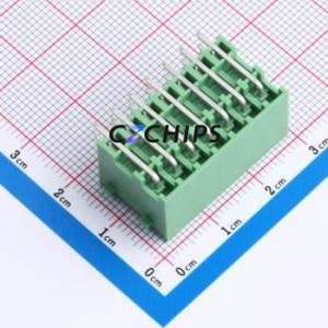 DB2ERHBG-3.81-2*7P-GN Plug-in Terminal Block Bent Lead Through Hole,P=3.81mm Board-to-Board / Socket - Closed Snap Fixing 2x7P - Product Image 2