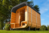 Poêle de sauna à vapeur sèche Triunity SUANA-SD tout-en-un électrique infrarouge lointain 9KW, moderne, pour entrepôt commercial et extérieur, en cèdre 1