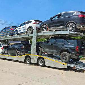 Voiture robuste SUV Transport remorquage Double pont levage hydraulique SUV transporteur de voiture/Transport benne/Lowbed camion Semi <span class=keywords><strong>remorque</strong></span> - Product Image 6