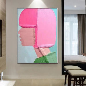 Grande Dipinto Astratto Fatto a Mano per Arredamento Casa, Ritratto <span class=keywords><strong>di</strong></span> <span class=keywords><strong>Donna</strong></span> Extra Large, Arte Murale 3D - Product Image 2