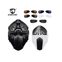 Masque d'Halloween de haute qualité Casque de protection tactique complet avec Rails latéraux ARC Ventilateur de montage NVG