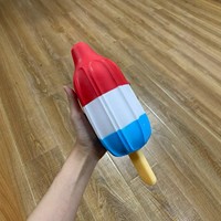 Jumbo Rocket Popsicle Squishy Toy Red White Blue Ice Pop Soft Slow Rising Squeeze Sensory Fidget Stress Relief Gift Wholesale