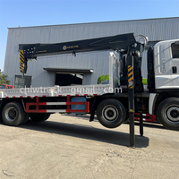 Camion grue à flèche articulée pliante ISUZU 8x4 14 tonnes d'occasion, avec pompe de boîte de vitesses Weichai - Performance optimisée pour une hauteur de levage de 18 m, garantie 5 ans