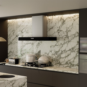 Gabinetes BOWEIYA Hechos a Medida con Encimeras de Mármol Natural de Lujo para Cocinas y Mesas de Comedor, Instalación <span class=keywords><strong>Bajo</strong></span> <span class=keywords><strong>Encimera</strong></span>, Duraderos - Product Image 1