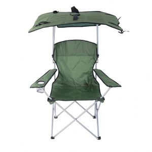Foldable <b>Camping</b> <b>Chair</b> with Removable Sun <b>Canopy</b>, Portable Outdoor Lawn <b>Chair</b> with Cup Holder for Beach Fishing - Product Image 5