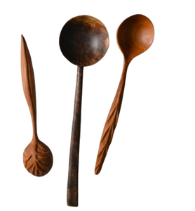 Ensemble de cinq cuillères en bois couverts de cuisine couverts de table pour la maison hôtel restaurant couverts en bois - Product Image 5