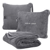 Logo-Anpassbares Faltbares Aufblasbares Gestricktes 100% Polyester Vier-Jahreszeiten Flammhemmendes Reisekissen Flugzeugkissen