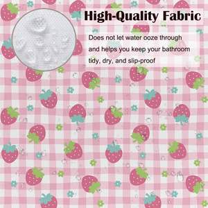 Moderne Noël Père Noël Ceinture Rideau De Douche Rouge Polyester Imperméable avec Crochets pour Salle De Bains Décor À La Maison en Stock - Product Image 4