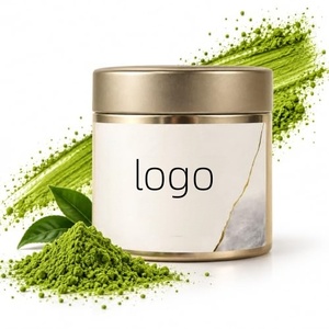 Boîte en fer blanc de luxe vide de forme ronde pour poudre de matcha 30g 40g 50g - Product Image 3