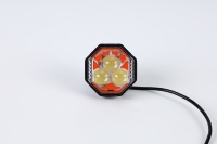 Phares de moto/feux de travail LED en aluminium Yongyou 3 LED 3 lentilles 6500 lumens 12-50V avec flash rouge, bleu, blanc, jaune – Remplacement de phare avant
