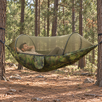 Hamac de camping portable avec moustiquaire, pour 1 à 2 personnes, idéal pour les voyages en plein air, la randonnée, le camping, le jardin, la plage, les pique-niques