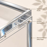 Boîte de rangement transparente en acrylique empilable pour figurines, poupées et objets de collection – Vitrine de comptoir