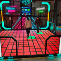 Lampe de sol interactive à grille de jeu LED, étanche IP65, tuiles de grille super pixel RGB pour divertissement en salle de jeux