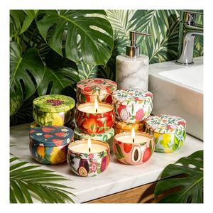 White Soy Wax Scented Handmade Candle Premium <b>Tin</b> Packaging Natural Aroma Home Styling Wellness Boutique Display Seasonal - Product Image 3