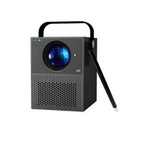 Mini projecteur de cinéma portable pour chambre à coucher, prend en charge la résolution 1080P HD, système Android 9.0, batterie intégrée de 5200 mAh et haut-parleurs