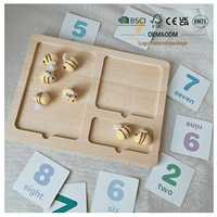 JET OEM Jouets Montessori d'éveil, Tableau d'illustration de cartes en trois étapes, Matériel pédagogique en bois de hêtre, Jouets éducatifs pour enfants