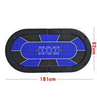 Table de casino professionnelle à 10 joueurs Tapis de jeu Table de poker Texas Hold'em pliante personnalisée