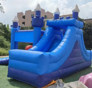 Château gonflable commercial personnalisé GOLDEN ART Y-049 en PVC bleu Princesse <span class=keywords><strong>Elsa</strong></span> pour garçons et filles, utilisation extérieure, capacité 6 personnes - Product Image 5