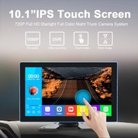Système de surveillance de véhicule 4K de 10.1 pouces avec 4 caméras de recul AHD 1080P et enregistreur DVR écran tactile Quad pour camion