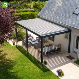 Fabricantes de Pérgolas de Aluminio en China, Cubierta Impermeable para Patio Exterior 92-0972, Sistema Motorizado, Pérgolas de Aluminio para Exteriores - Product Image 3