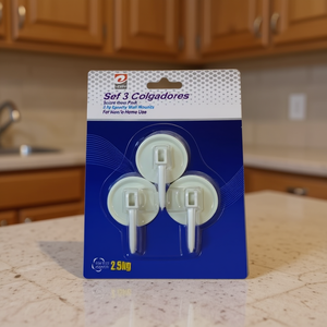 Ganci a ventosa, confezione da 3, capacità 2,5 kg, supporti da parete per uso domestico - Product Image 2