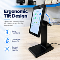 Kiosque en libre-service à double écran de 8 pouces avec reconnaissance faciale IA, écran tactile Android, terminal biométrique, moniteur tactile