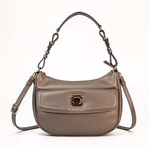 Elegant Curved Shoulder <b>Bag</b> With Adjustable Strap Gold Metal Lock <b>For</b> Daily <b>Office</b> And Travel Use - Product Image 6