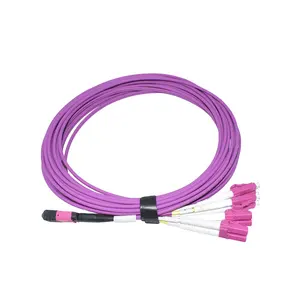 MPO 8 Fibers LC OM4 Multimode 100G MPO to MPO Jumper Patch cord with Female Connector 10m