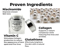 Crème hydratante pour le visage et le corps au collagène de perle d'or, à la glycérine, aux AHA, à la niacinamide, blanchissante, raffermissante, anti-âge, sans effets secondaires, 30 g