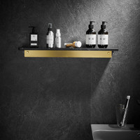 Maofjin'j — coiffeuse murale en marbre noir, accessoires de salle de bains de luxe, coiffeuse de douche, caddie