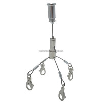 Kit de câbles de Suspension, dispositif de sécurité ajustable, câbles de Suspension lumineux, pour panneau LED en aluminium Triangle, 10 pièces
