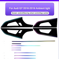 Kit d'éclairage d'ambiance dynamique pour l'intérieur de voiture ZX 64 couleurs, Audi Q7 2016-2021, 12V, commande par application, mise à niveau de la décoration