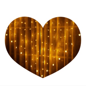 LED Curtain <span class=keywords><strong>Heart</strong></span> Screen Chuỗi Lights Giáng Sinh Cửa Sổ Tiên Lights Vòng Hoa Ngoài Trời Hearts Cho Trang Trí Đám Cưới - Product Image 1