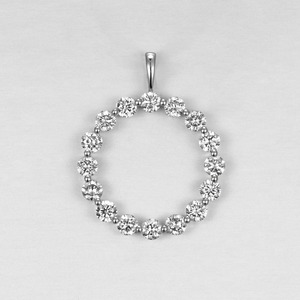 Pendentif de style bague en or 14 carats, nouveau design de collier de bijoux, luxueux, magnifique, tendance, pierre en moissanite, pendentif pour femme - Product Image 1