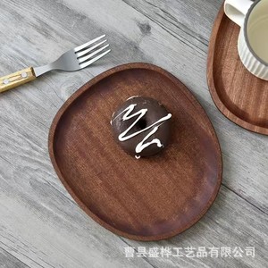 Creative Japanese Oval Wooden <b>Tray</b> 18x16x1.5cm For Home Use Serving Food Cheese <b>Tea</b> Party Snacks Decoration - Product Image 5