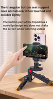 Téléprompteur pour téléphone, clip pour téléphone, diffusion en direct, support de bureau, support portable, vidéo, sous-titres, lecture de discours, accessoires de trépied
