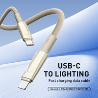 Câble de charge rapide Type C LDNIO LC342i Prix de gros 30W 2M Type USB C vers 8 broches Chargeur de téléphone Câble de données pour téléphone