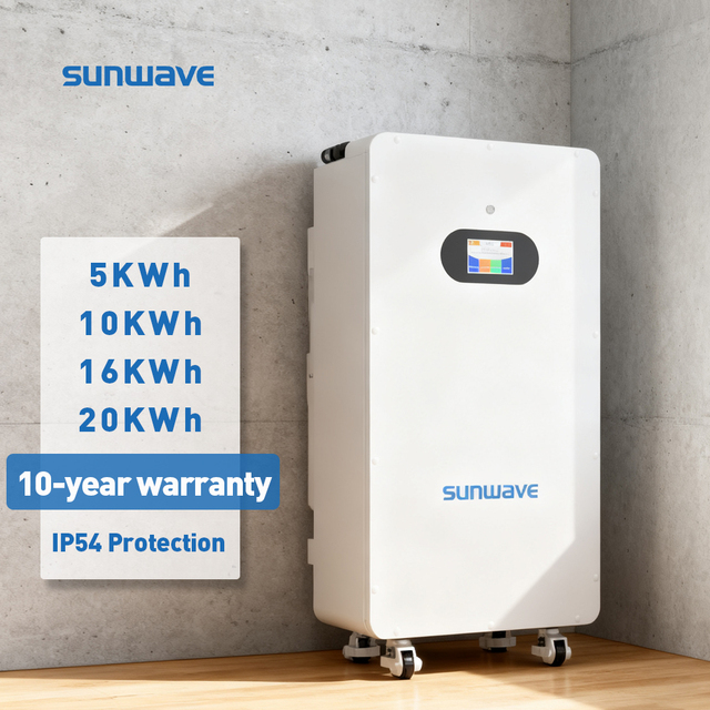 Sunwave Deep Cycle 8000 51.2V 314Ah 16kWh LiFePo4 Battery Home Energy Storage Powerwall LFP Battery with WiFi