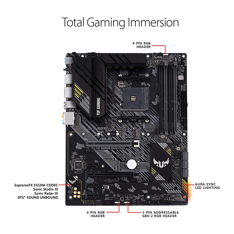ASUS TUF GAMING B550-PLUS Motherboard - 3rd Gen AMD Ryzen